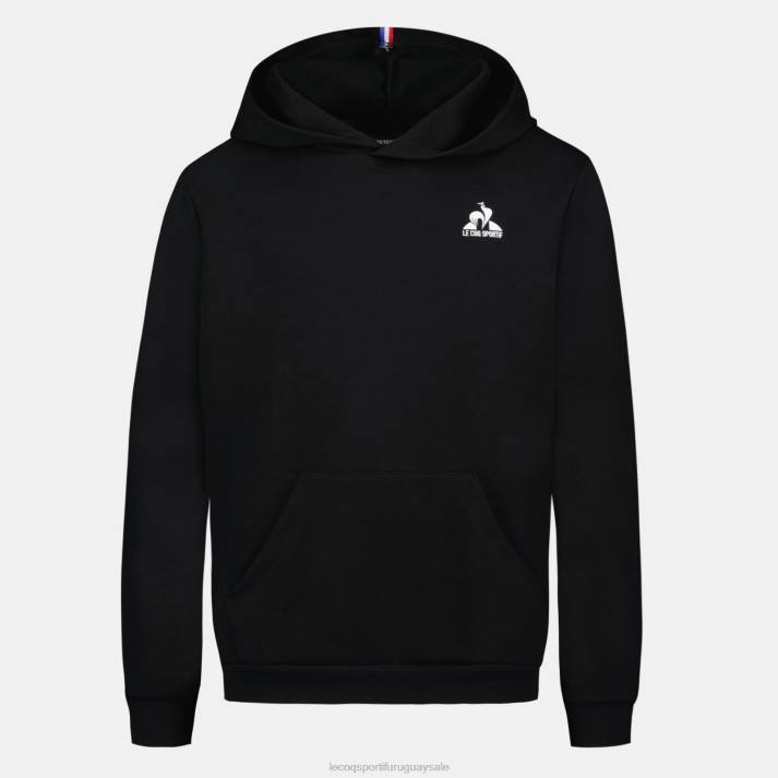 ropa XFVP399 niños Le Coq Sportif sudadera con capucha negra