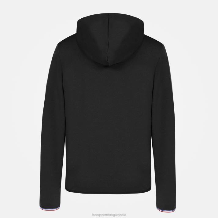 ropa XFVP400 niños Le Coq Sportif sudadera con capucha y cremallera negra