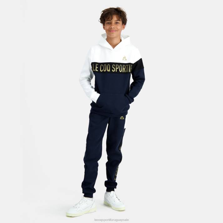 ropa XFVP638 niños Le Coq Sportif sudadera con capucha azul