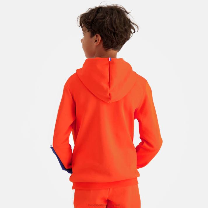 ropa XFVP643 niños Le Coq Sportif sudadera con capucha naranja