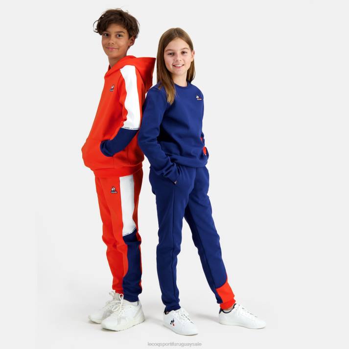 ropa XFVP643 niños Le Coq Sportif sudadera con capucha naranja