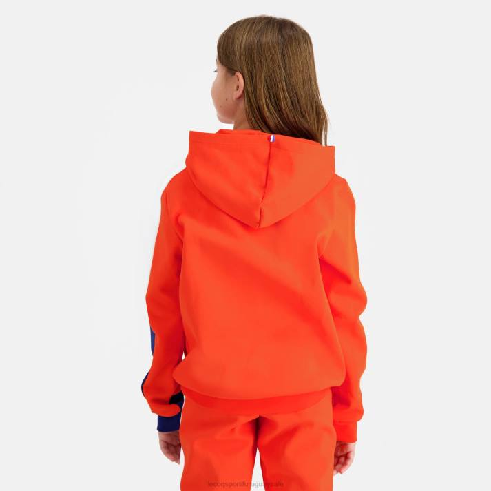 ropa XFVP643 niños Le Coq Sportif sudadera con capucha naranja