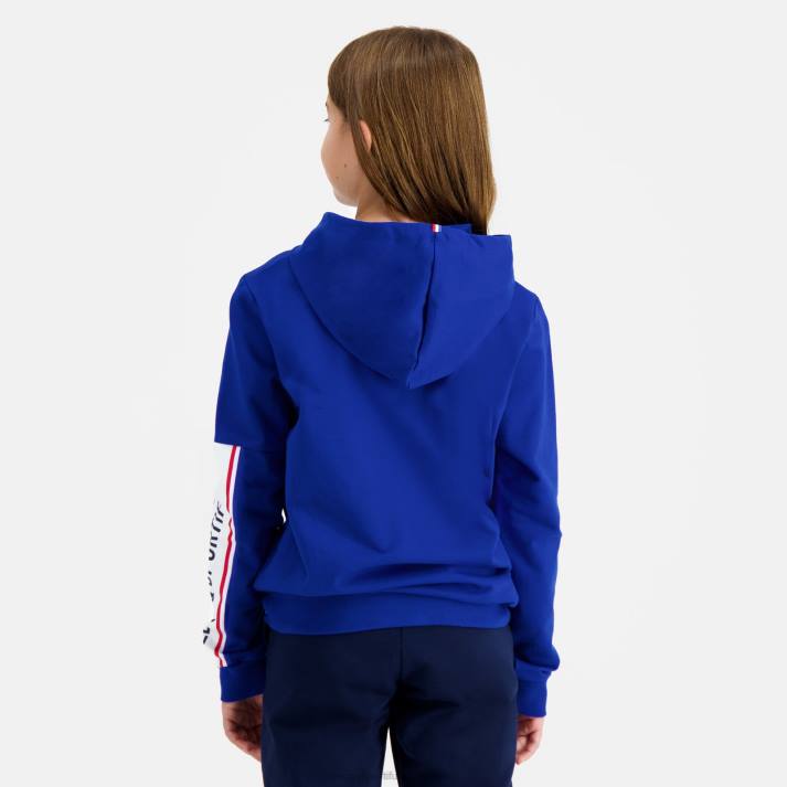ropa XFVP653 niños Le Coq Sportif sudadera con capucha azul