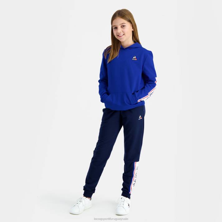 ropa XFVP653 niños Le Coq Sportif sudadera con capucha azul