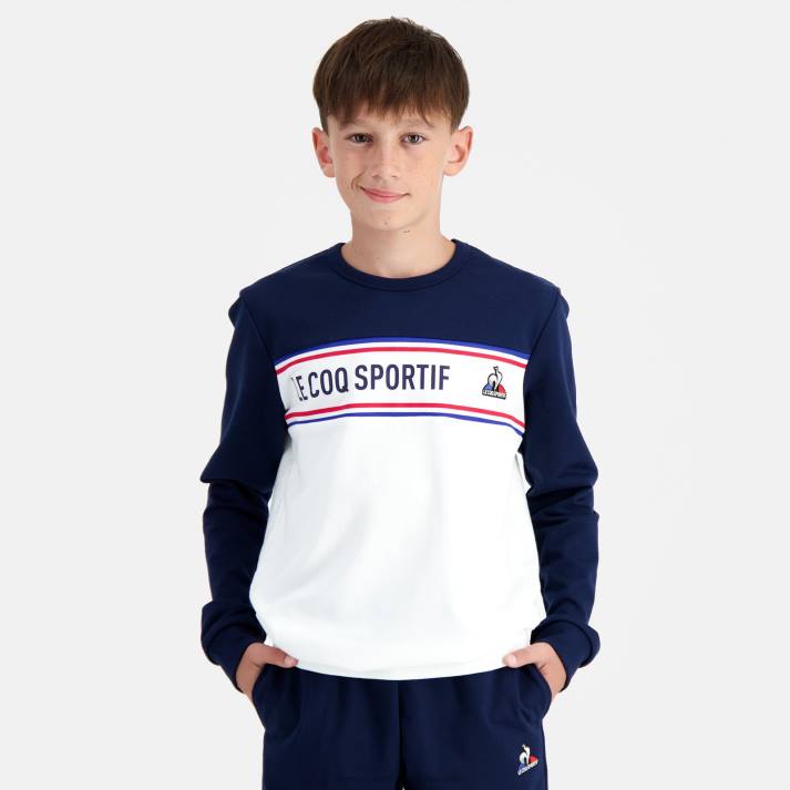 ropa XFVP654 niños Le Coq Sportif sudadera azul