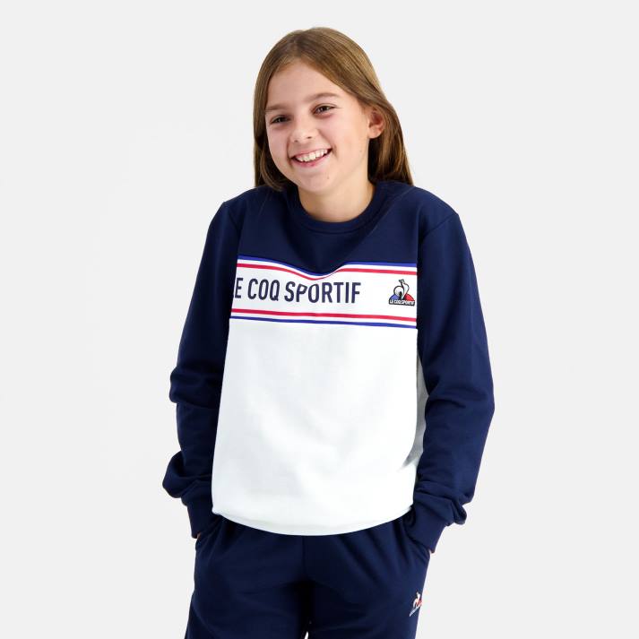 ropa XFVP654 niños Le Coq Sportif sudadera azul