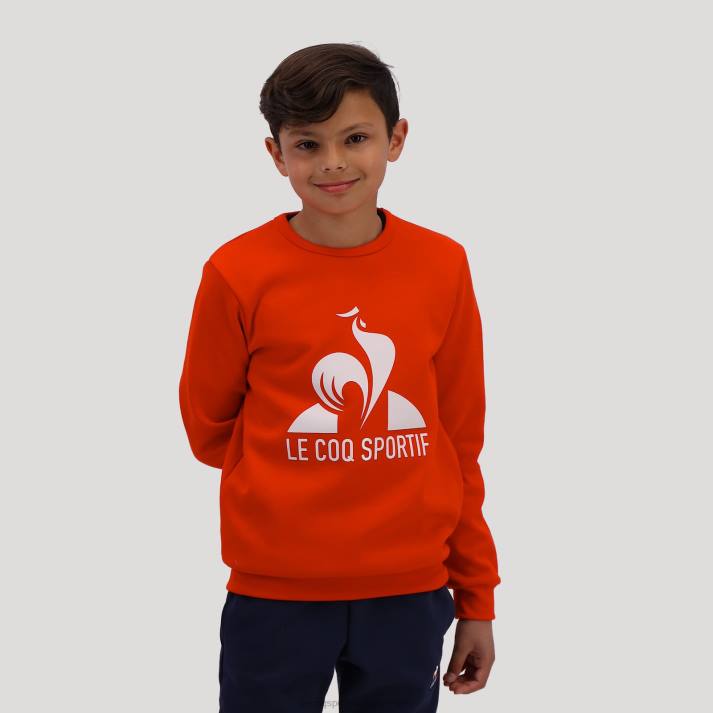 ropa XFVP659 niños Le Coq Sportif sudadera roja