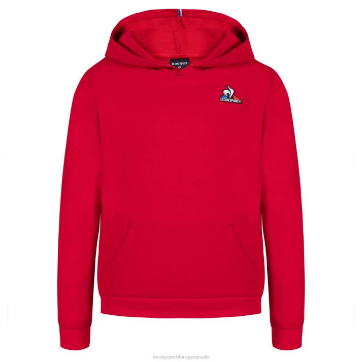 ropa XFVP668 niños Le Coq Sportif sudadera con capucha roja