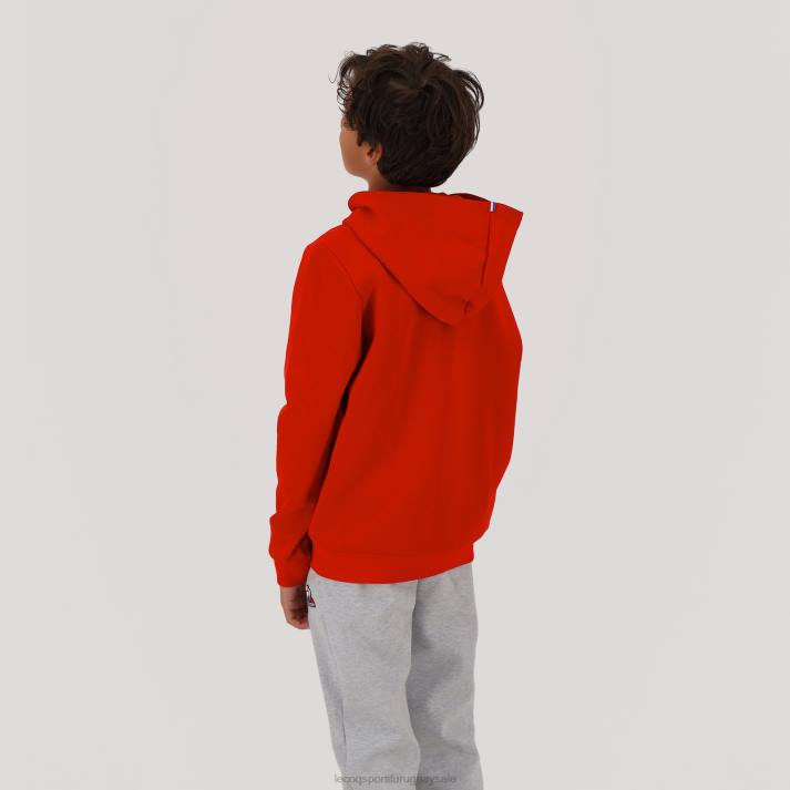 ropa XFVP668 niños Le Coq Sportif sudadera con capucha roja