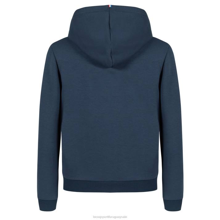 ropa XFVP670 niños Le Coq Sportif sudadera con capucha y cremallera azul
